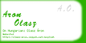 aron olasz business card